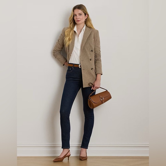 Lauren Ralph Lauren | Skinny Cropped Slimming Fit Dark Wash Jeans, 16, NWT - Picture 1 of 12